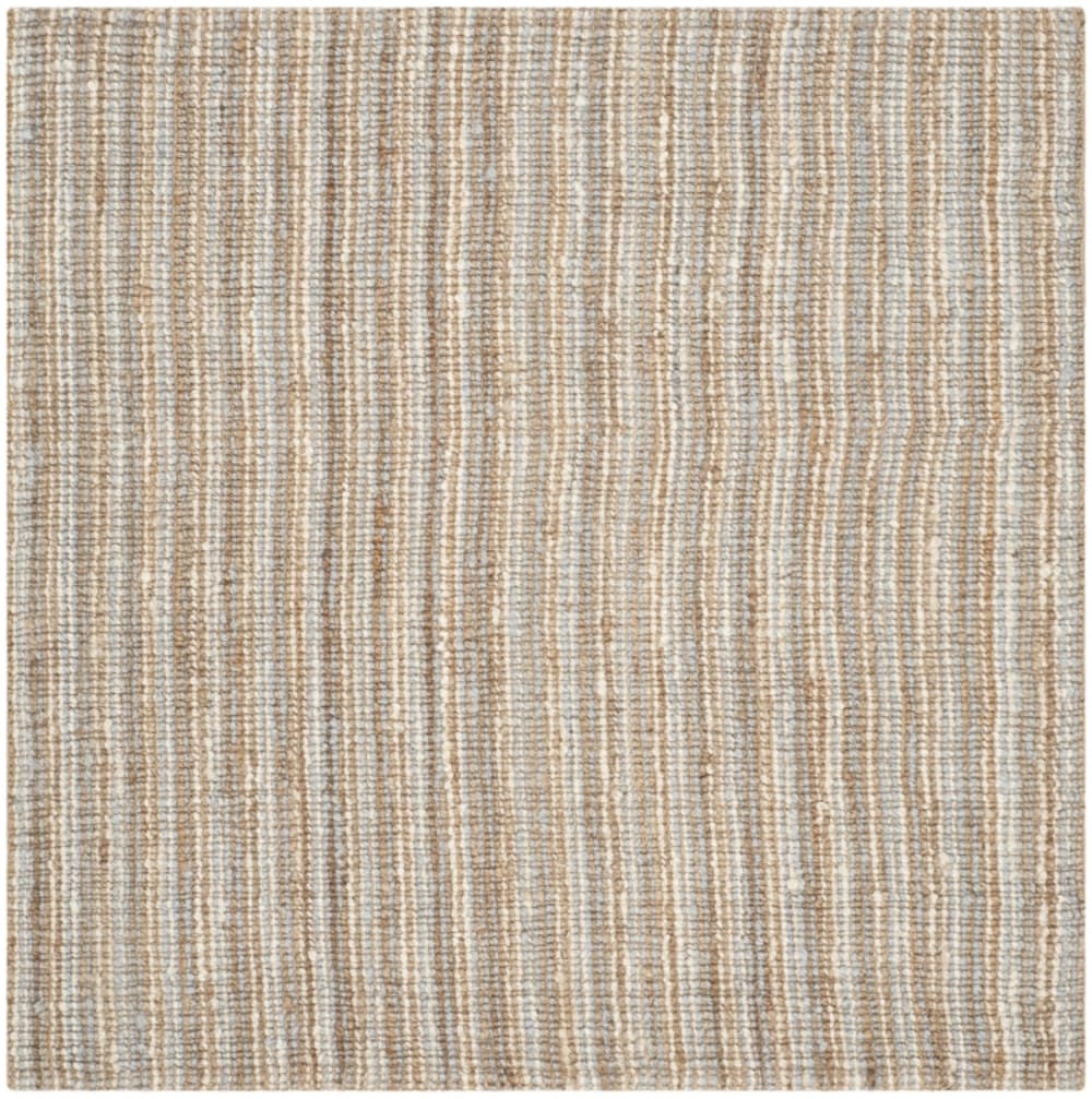 Tapis en jute gris/beige, 122 x 122 cm