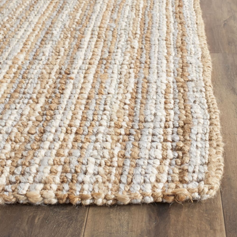 Tapis en jute gris/beige, 122 x 122 cm — vue 4