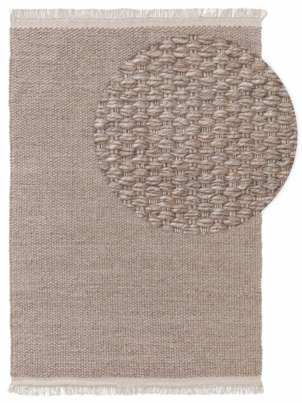 Tapis de laine beige