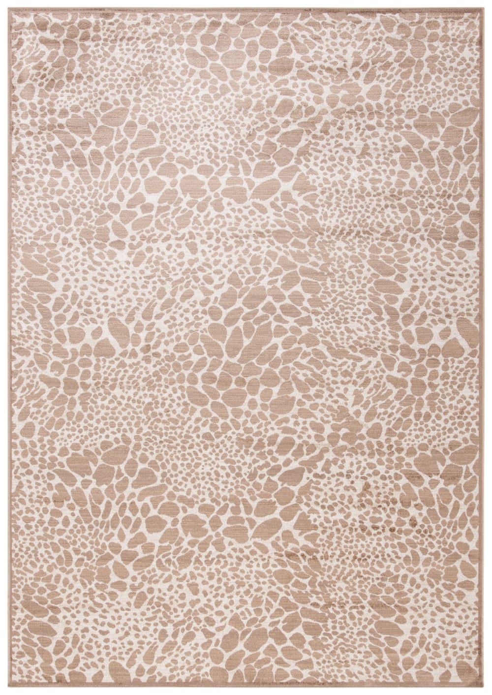 Tapis de transition en viscose marron/beige, 79 x 122 cm