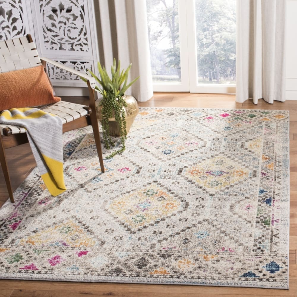 Tapis de transition en polypropylène gris/jaune, 66 x 122 cm — vue 4