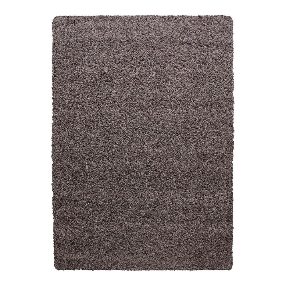 Tapis uni design en polypropylène taupe 120x170