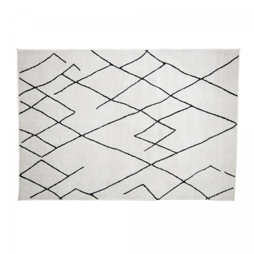 Tapis berbère style 120x170 crème, noir