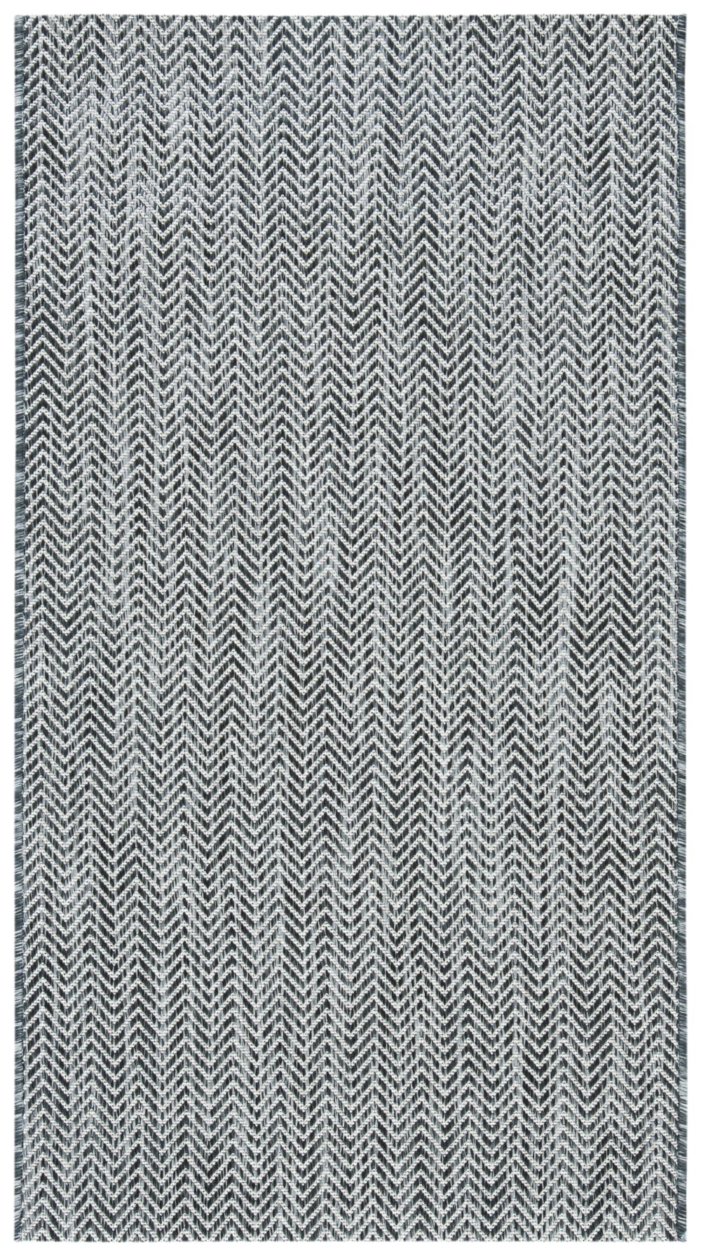 Tapis contemporain en polypropylène noir/beige, 122 x 170 cm
