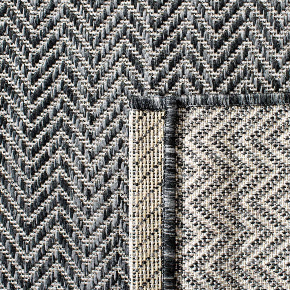 Tapis contemporain en polypropylène noir/beige, 122 x 170 cm — vue 4