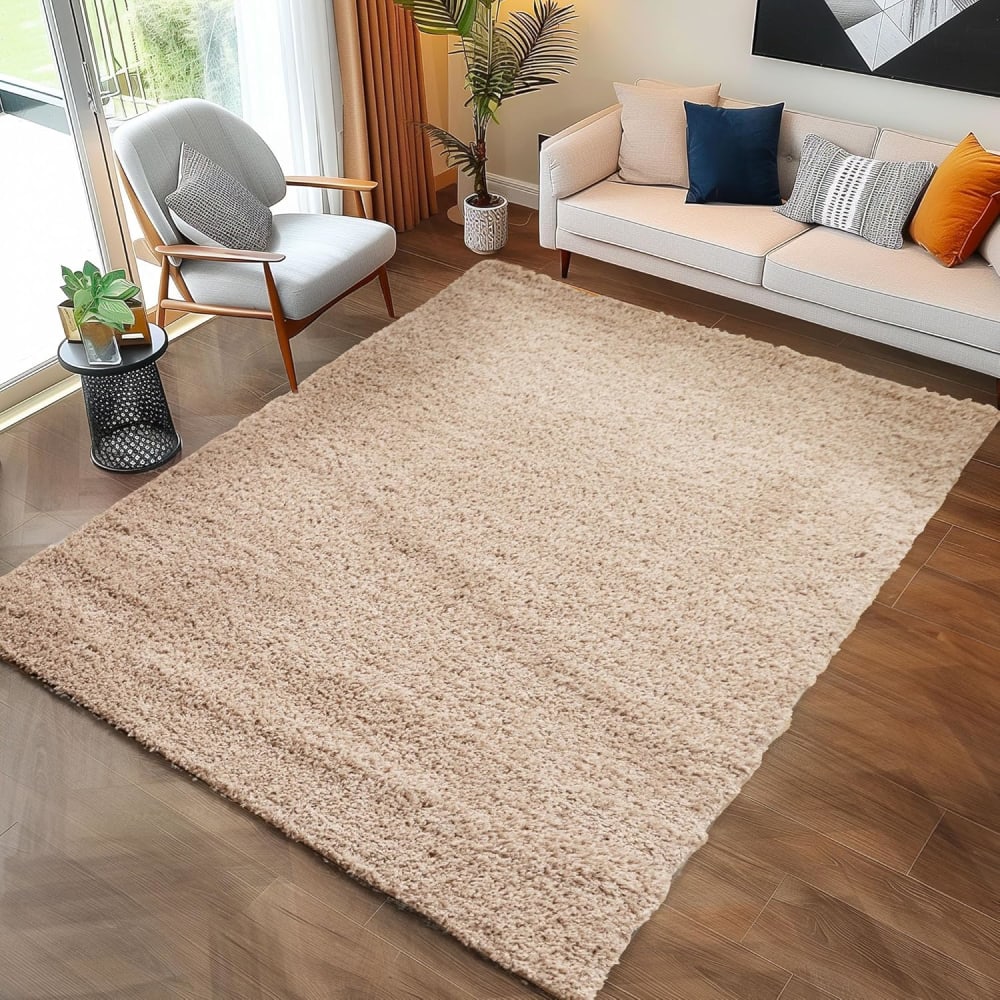 Shaggy - tapis uni à poils longs - beige 120 x 170 cm — vue 3