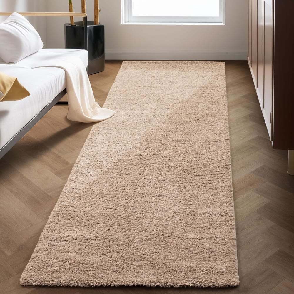Shaggy - tapis uni à poils longs - beige 120 x 170 cm — vue 4