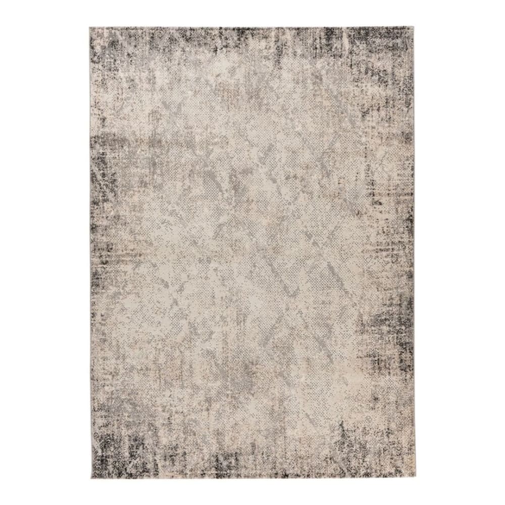 Tapis rayé design en polypropylène gris 120x170