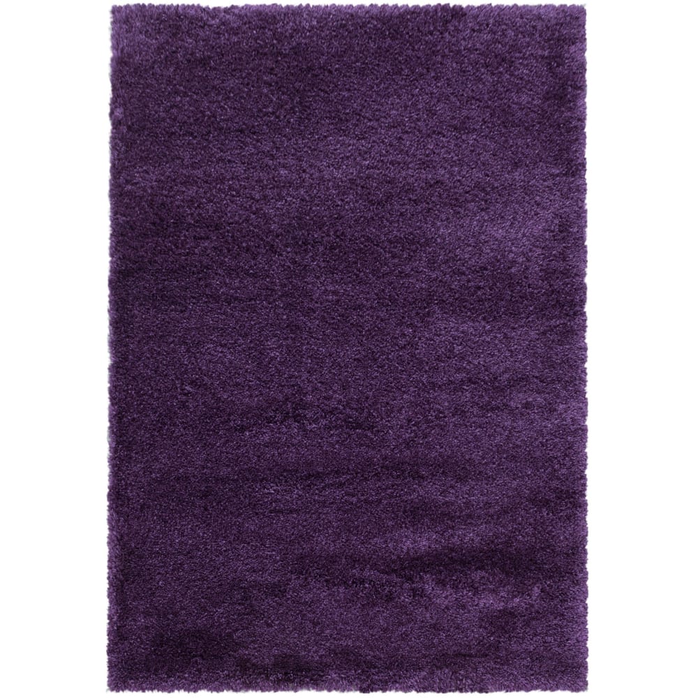 Tapis cosy à poils longs violet 120x170cm