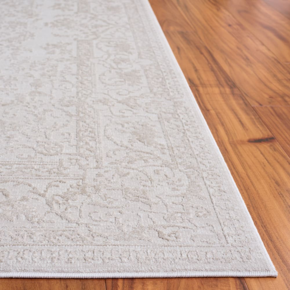 Tapis contemporain en polyester beige/blanc, 122 x 183 cm — vue 4