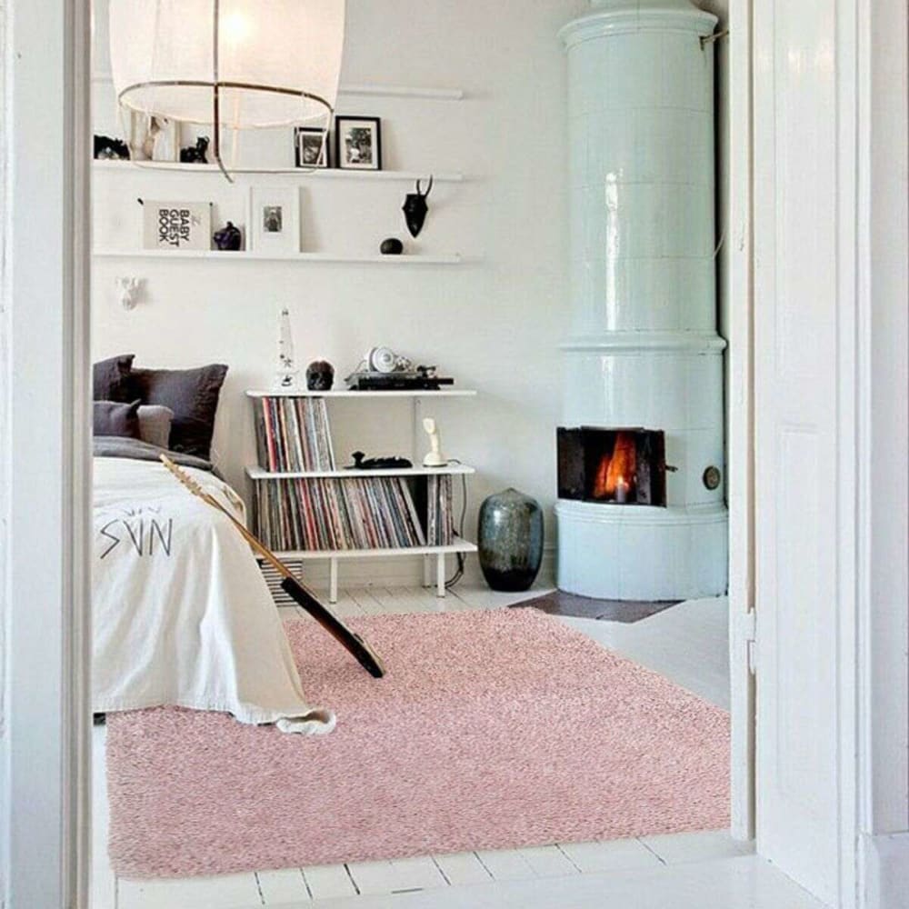 Tapis à poils longs extra-doux rose 120x170 — vue 3