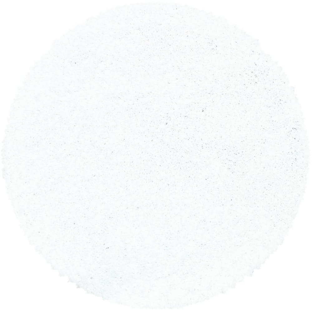 Tapis rond à poils longs doux blanc 120x120cm