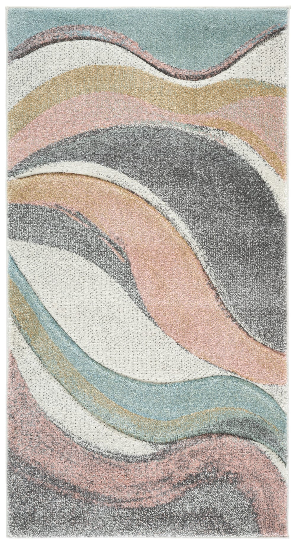 Tapis gris / rose 122