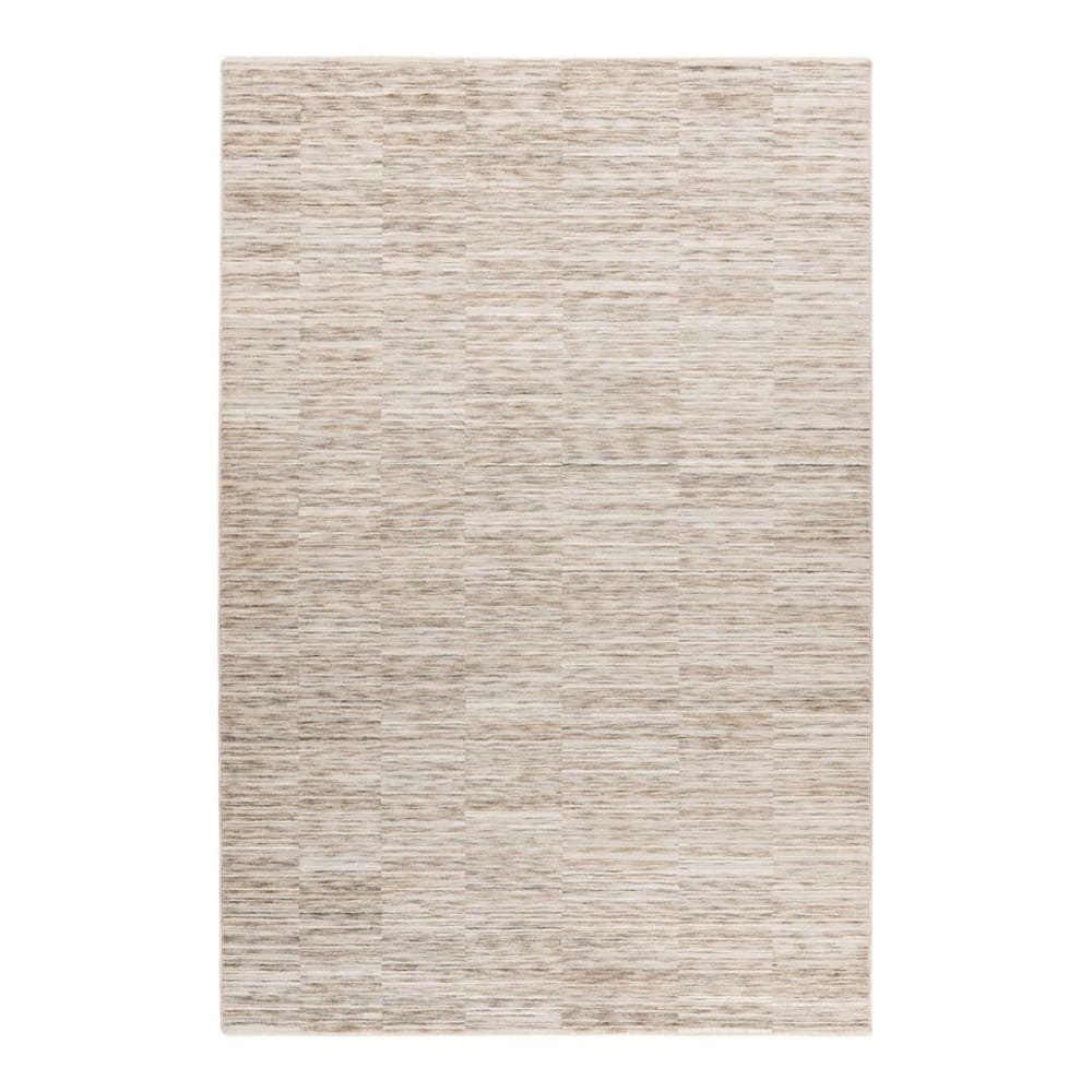 Tapis rayé design en polyester crème 120x170