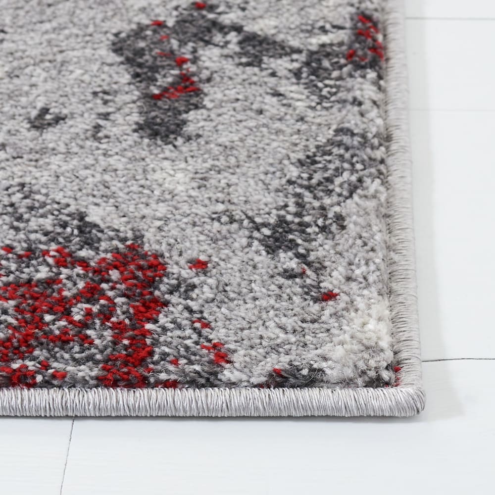Tapis en polypropylène rouge/gris, 122 x 183 cm — vue 4