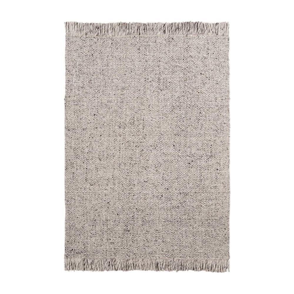 Tapis uni naturel en laine gris 120x170