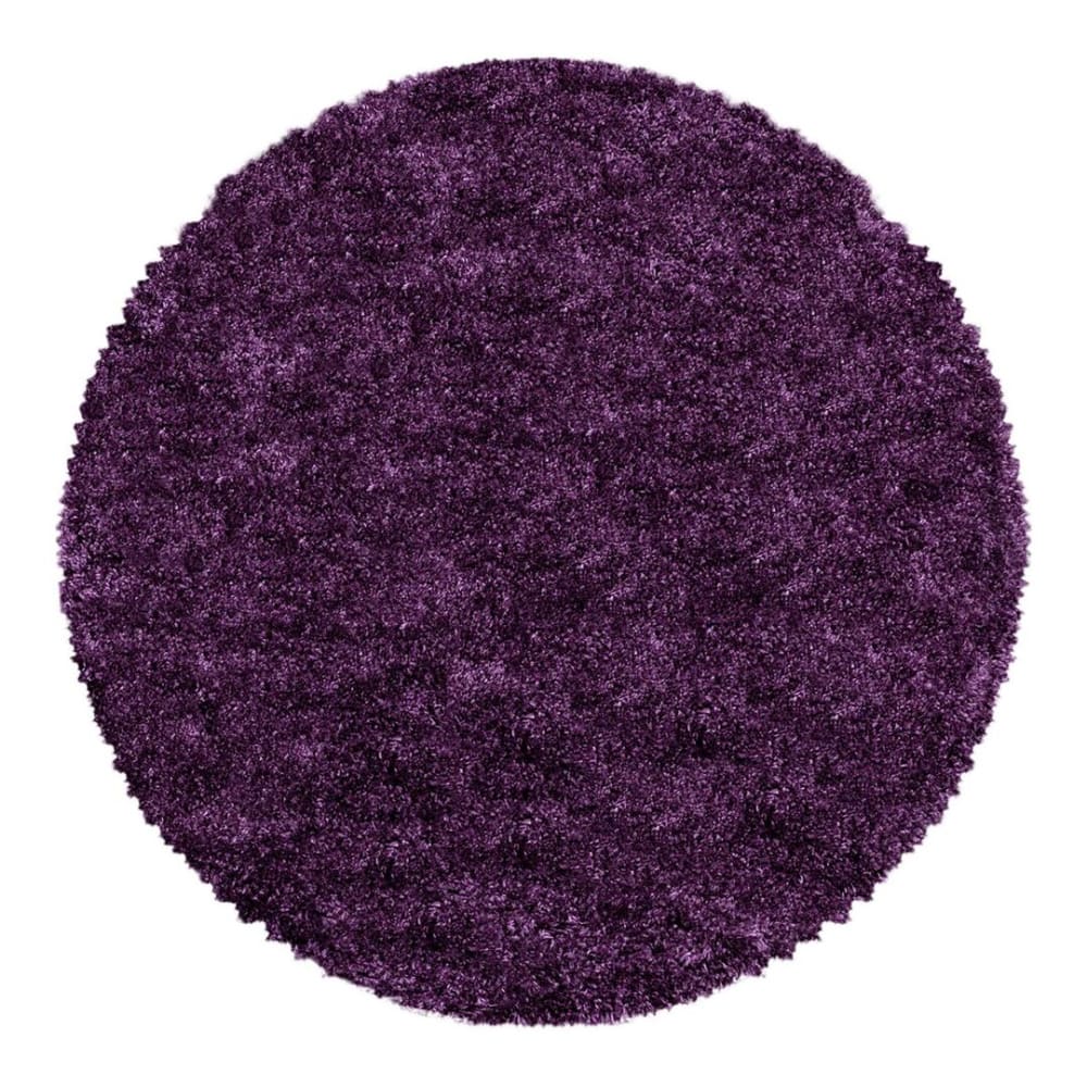 Tapis uni design en polyester violet Ø 120