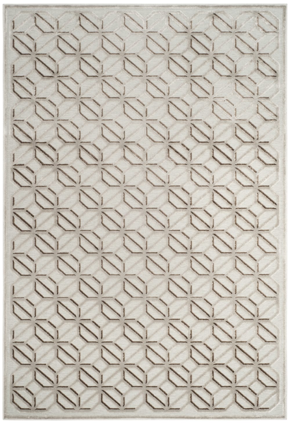 Tapis de transition en viscose argent, 122 x 170 cm