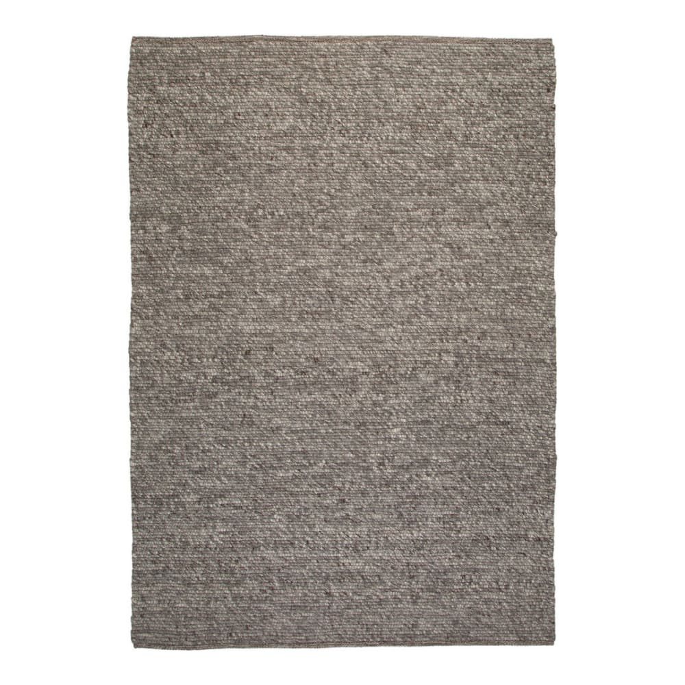 Tapis uni naturel en laine argenté 120x170
