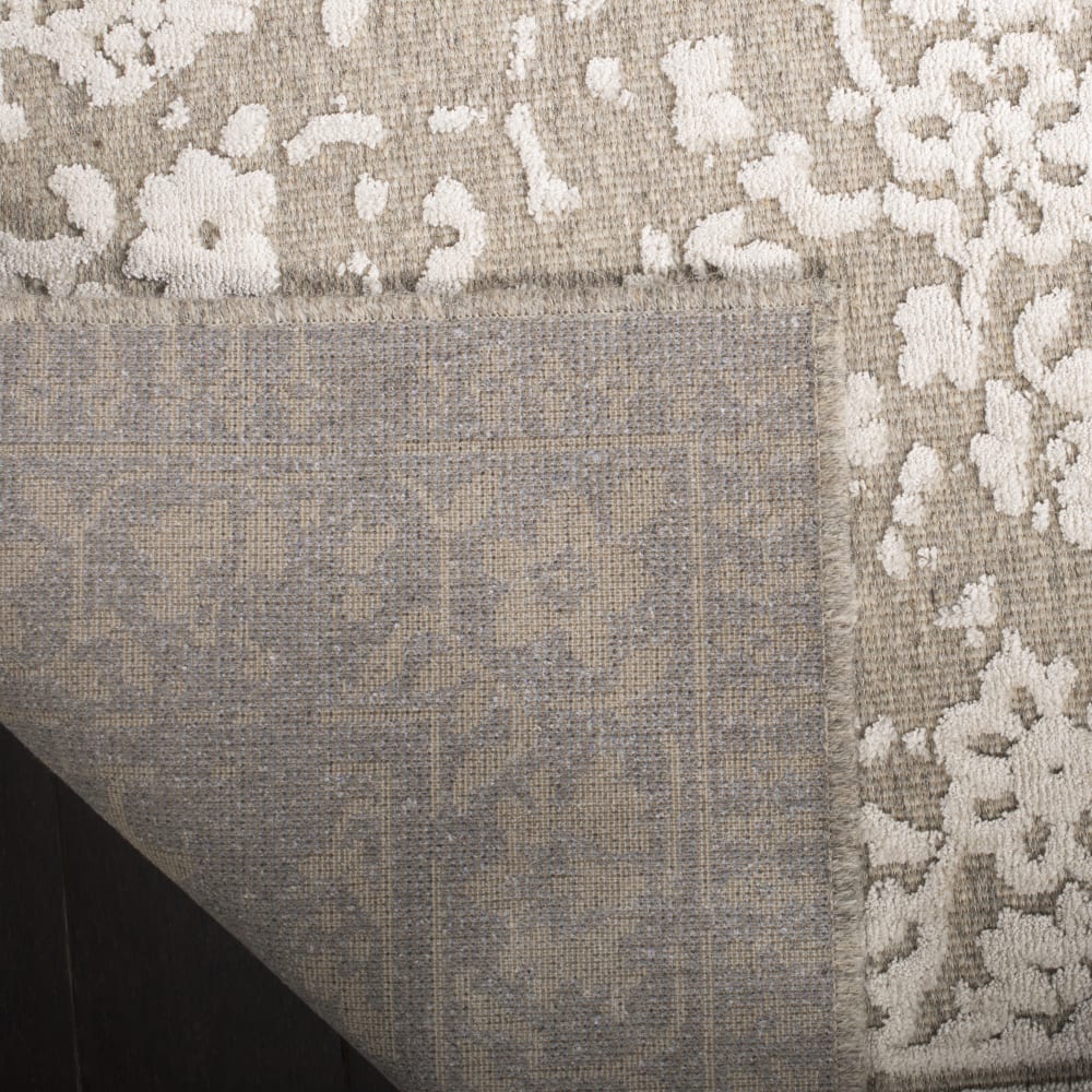 Tapis géométrique en viscose beige, 122 x 183 cm — vue 4