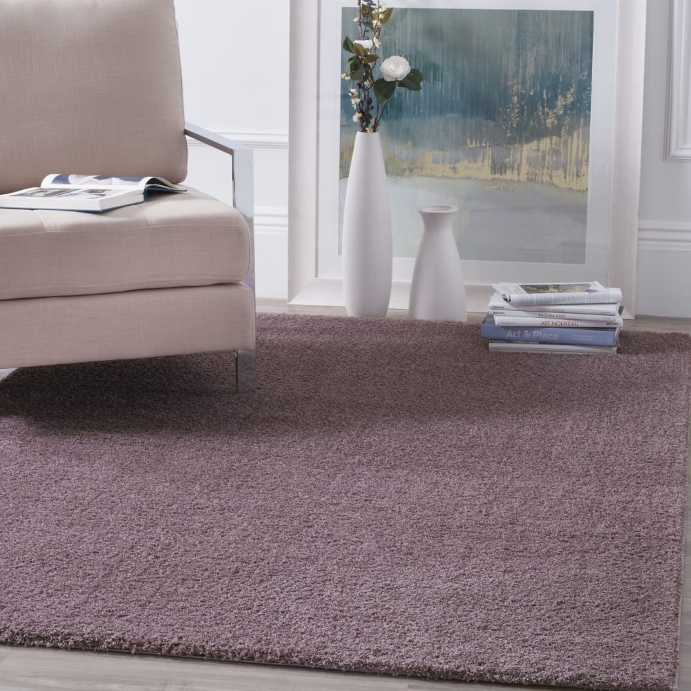 Tapis shag en polyester violet, 122 x 183 cm — vue 3