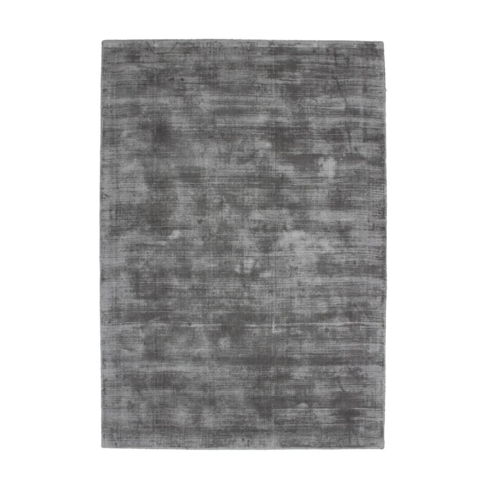 Tapis uni contemporaine en viscose argenté 120x170