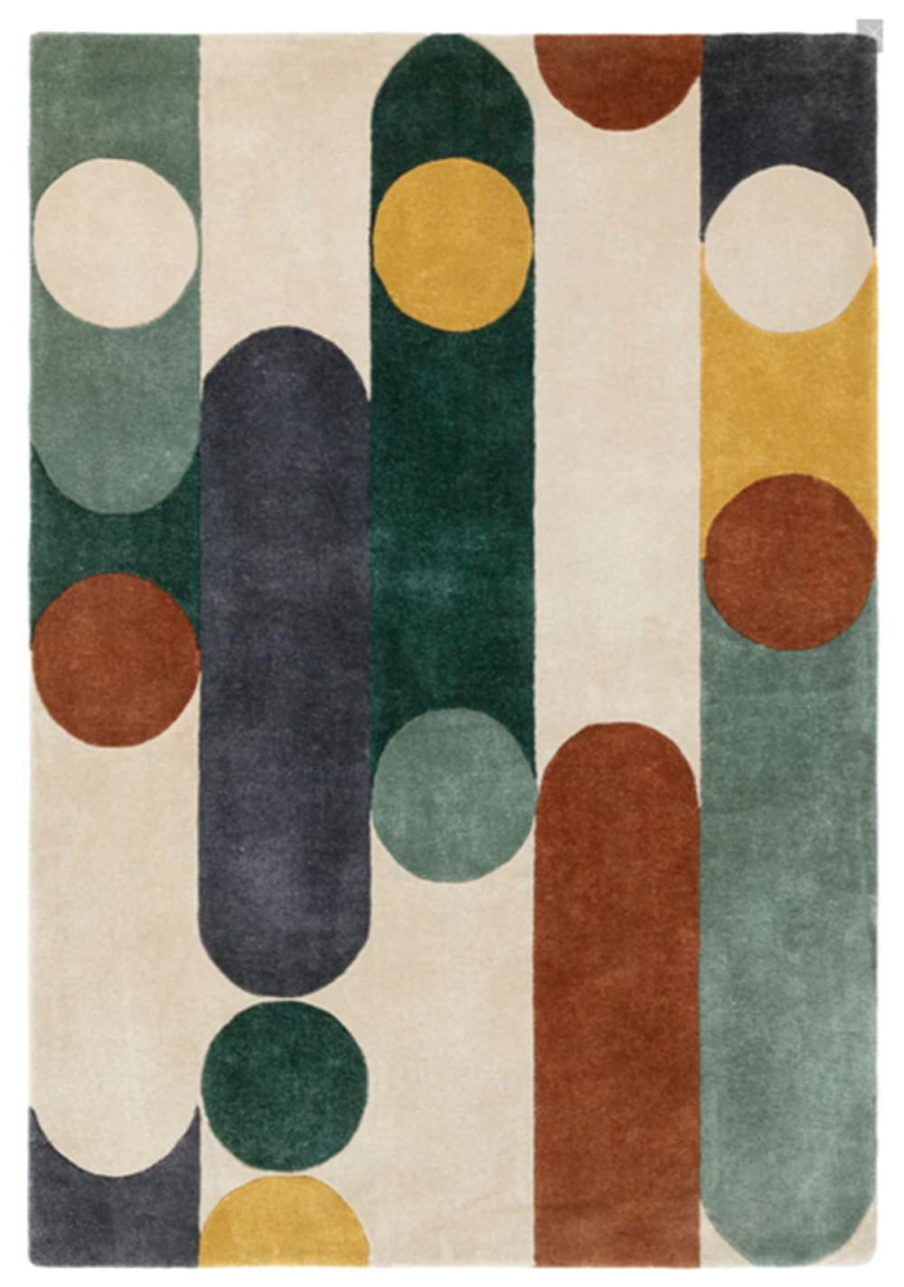 Moderner Design-Wohnzimmerteppich mehrfarbig 120x170 cm - Maisons