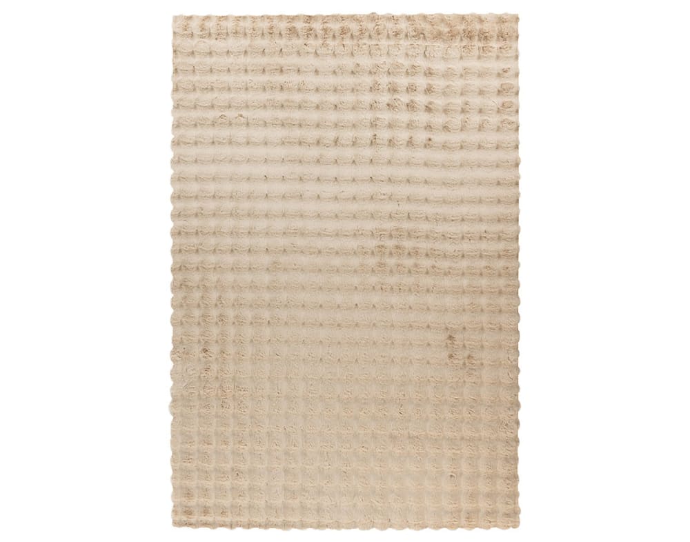 Tapis 120x170 cm en fausse fourrure beige — vue 4