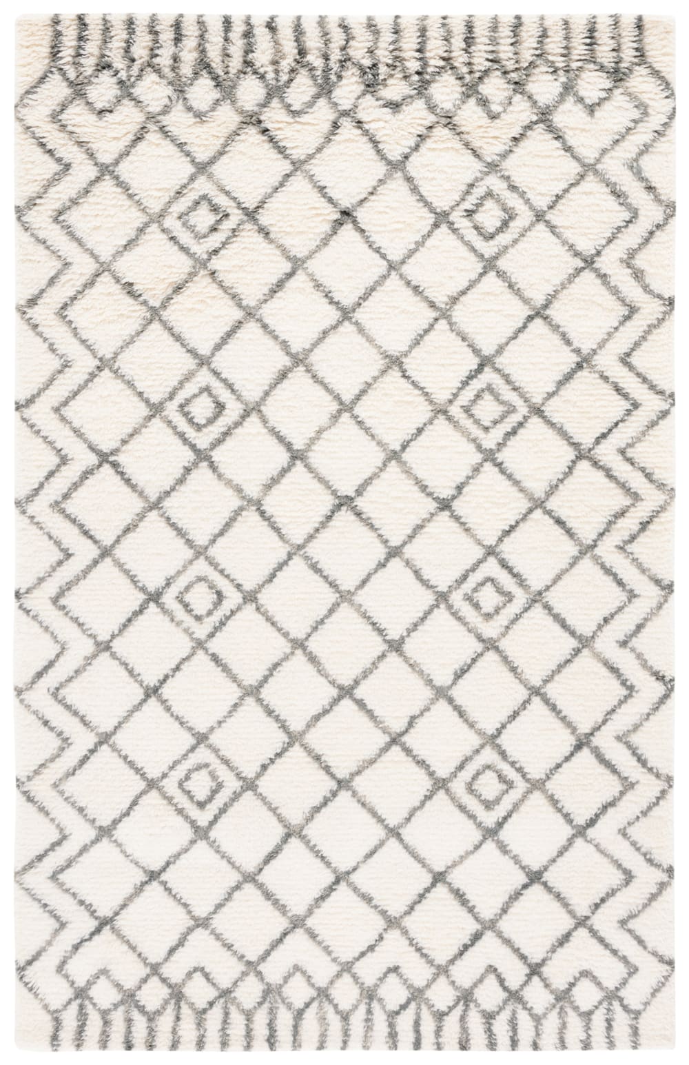Tapis laine gris 122