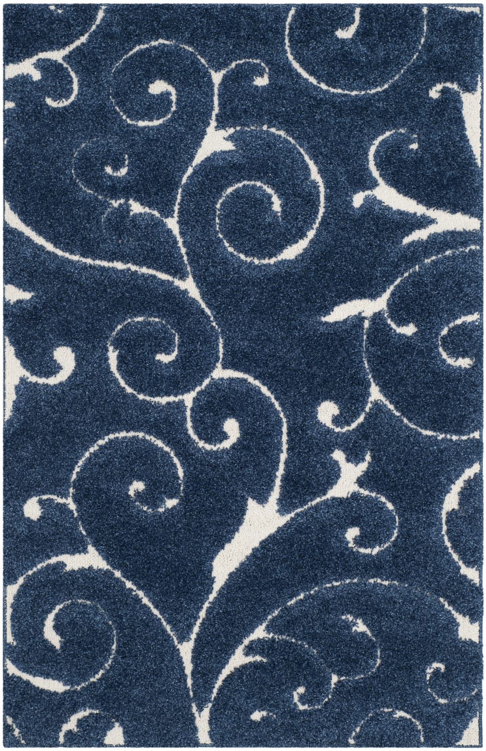 Tapis en polypropylène bleu/beige, 122 x 183 cm