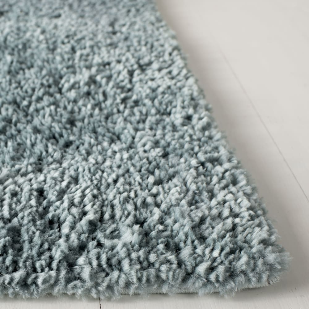 Tapis shag en polypropylène bleu, 122 x 183 cm — vue 4