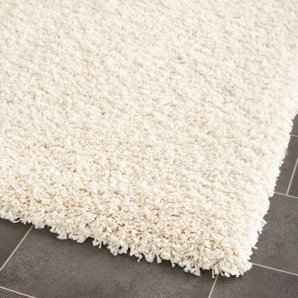 Tapis en polypropylène blanc, 122 cm