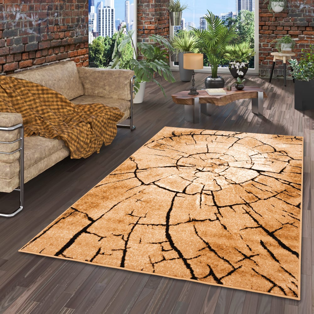Tapis velours moderne beige 120x170 cm — vue 3