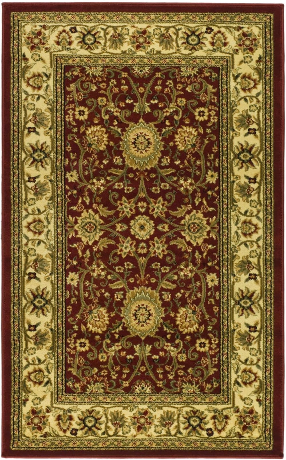Tapis rouge / ivoire