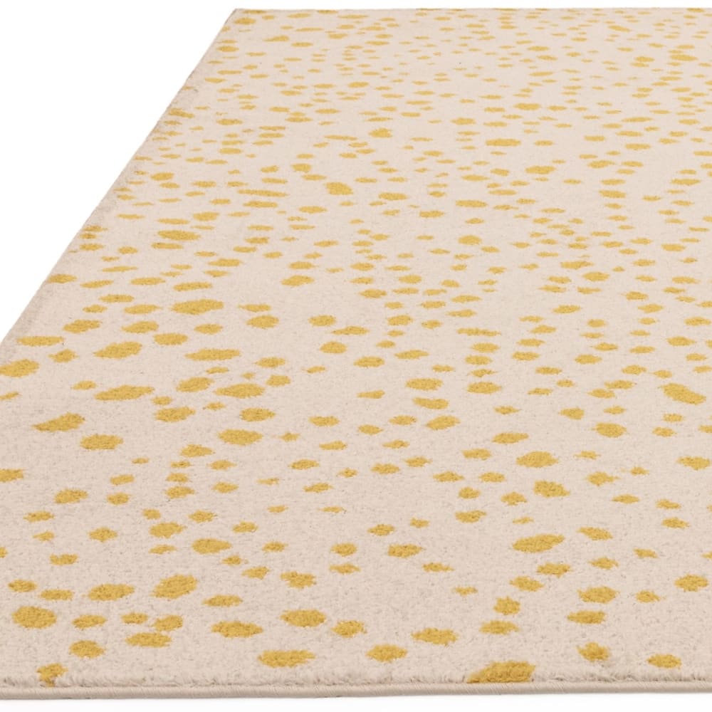 Tapis en polypropylène jaune 120x170 cm — vue 3