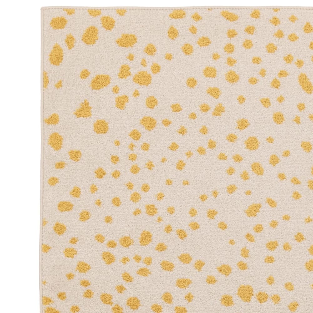 Tapis en polypropylène jaune 120x170 cm — vue 4