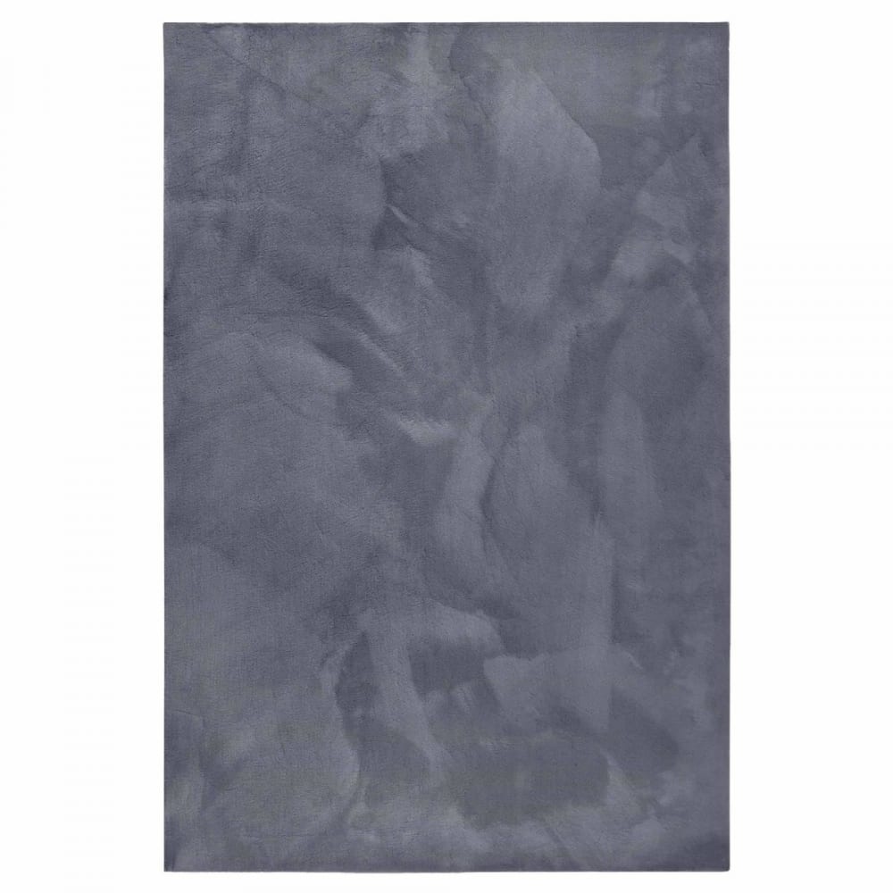Tapis chambre 120 x 170 cm, uni, bleu, gris, poils ras, original