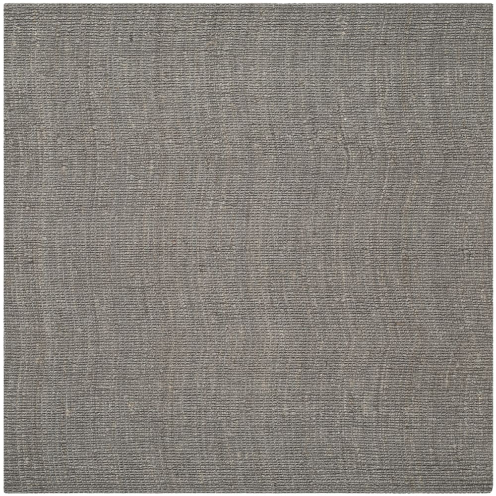 Tapis en jute gris, 122 x 122 cm