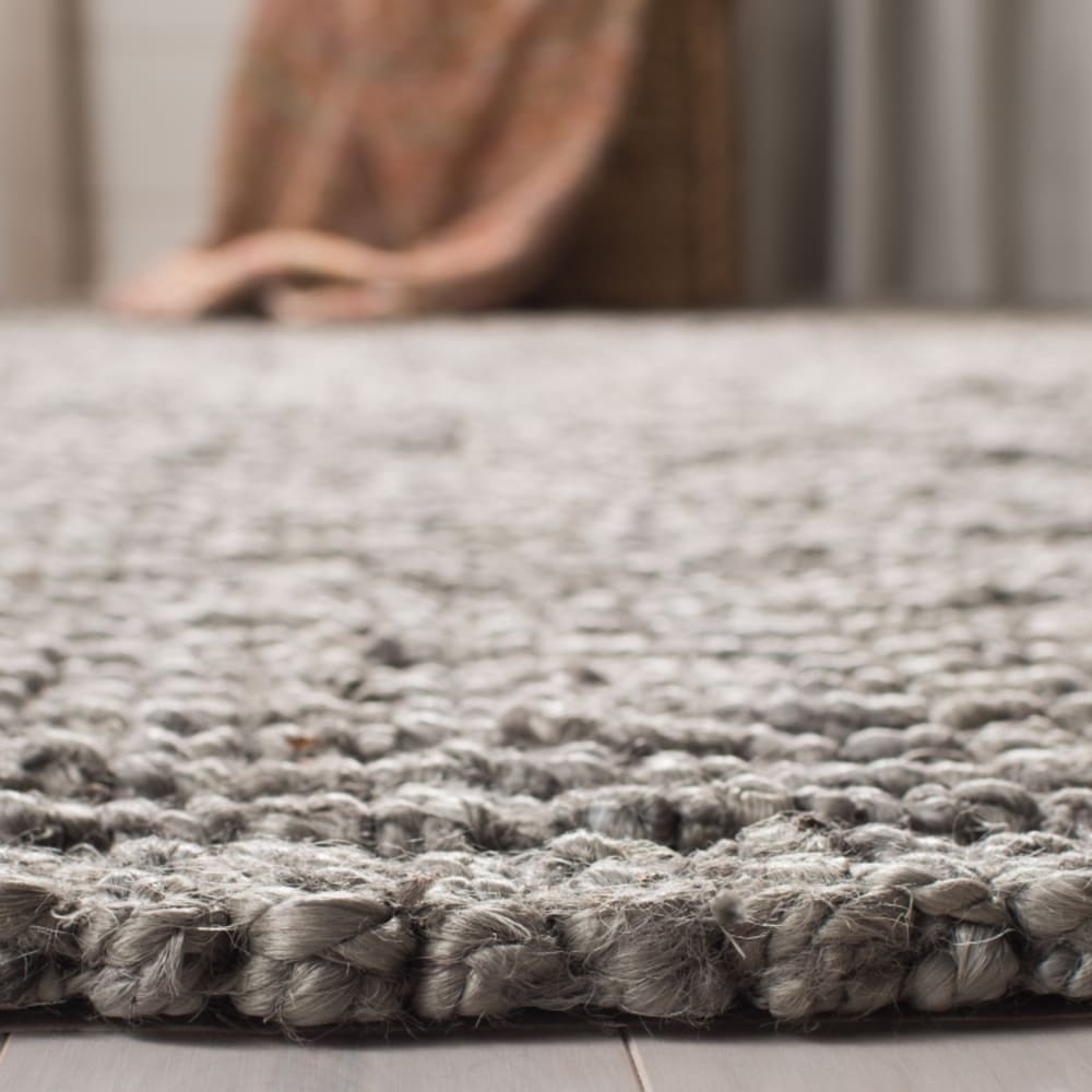 Tapis en jute gris, 122 x 122 cm — vue 4