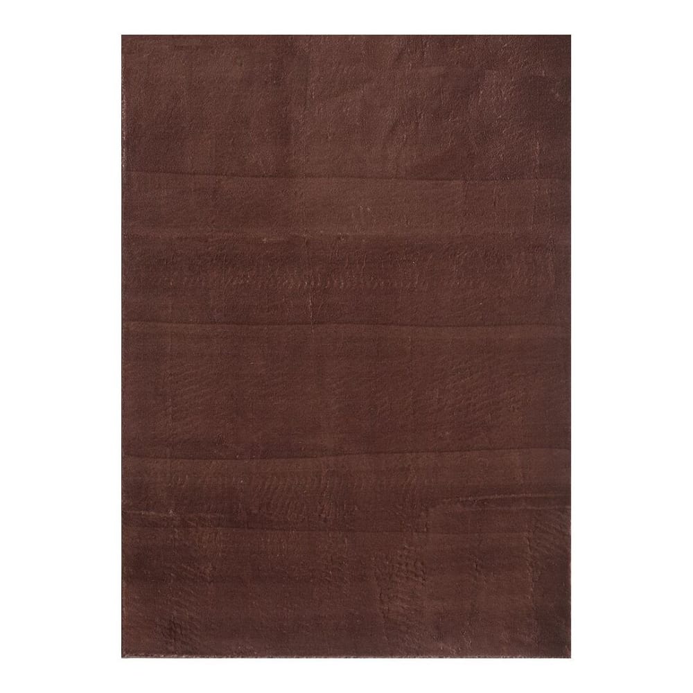 Tapis uni design en polyester marron 120x170