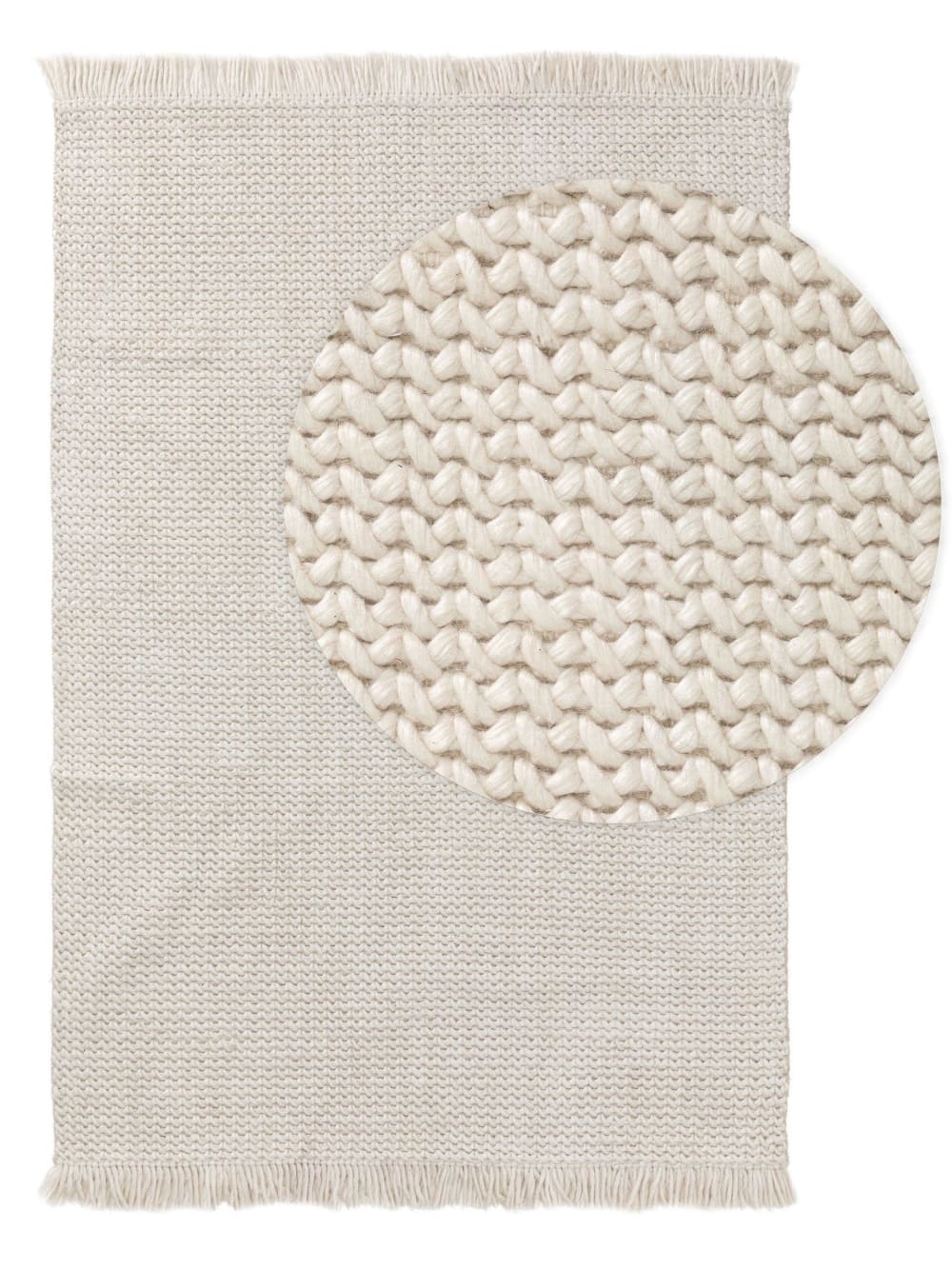 Tapis de laine ivory