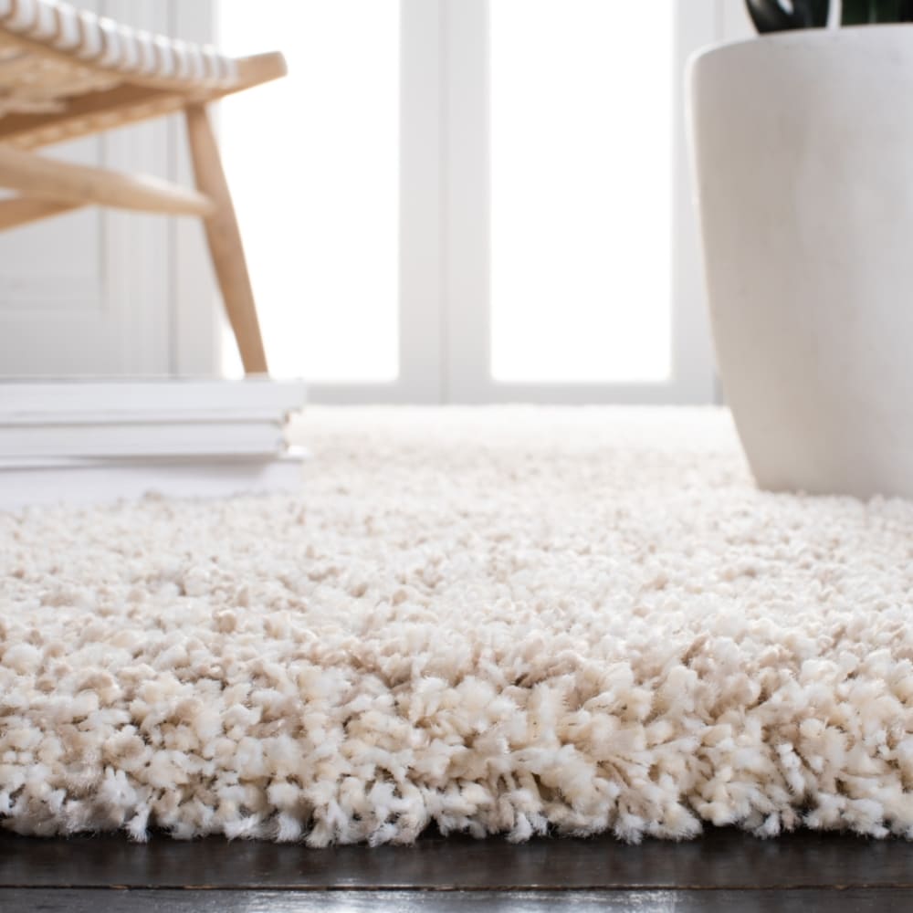 Tapis en polypropylène blanc/beige, 122 cm — vue 4