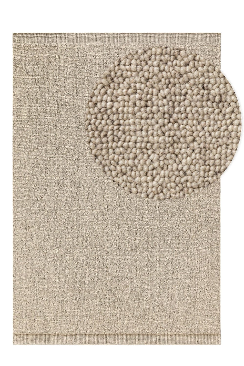 Tapis de laine beige