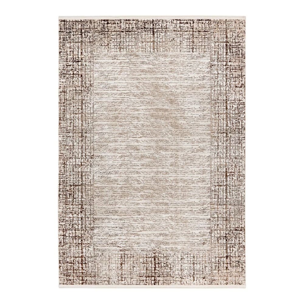 Tapis rayé design en polyester beige 120x170