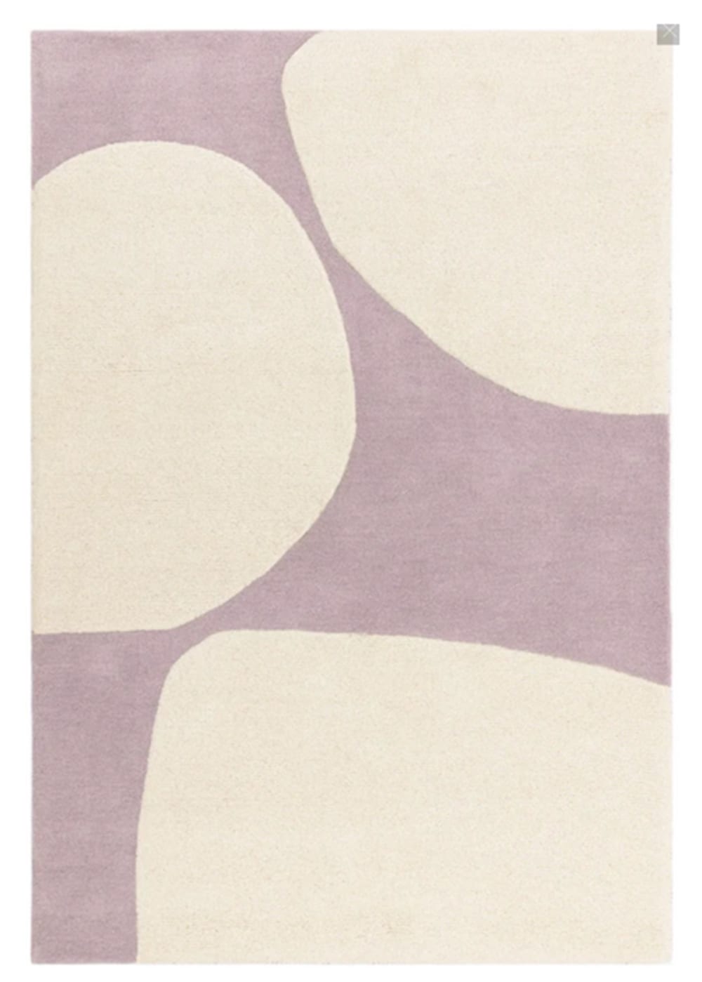 Tapis de salon moderne en laine rose 120x170 cm