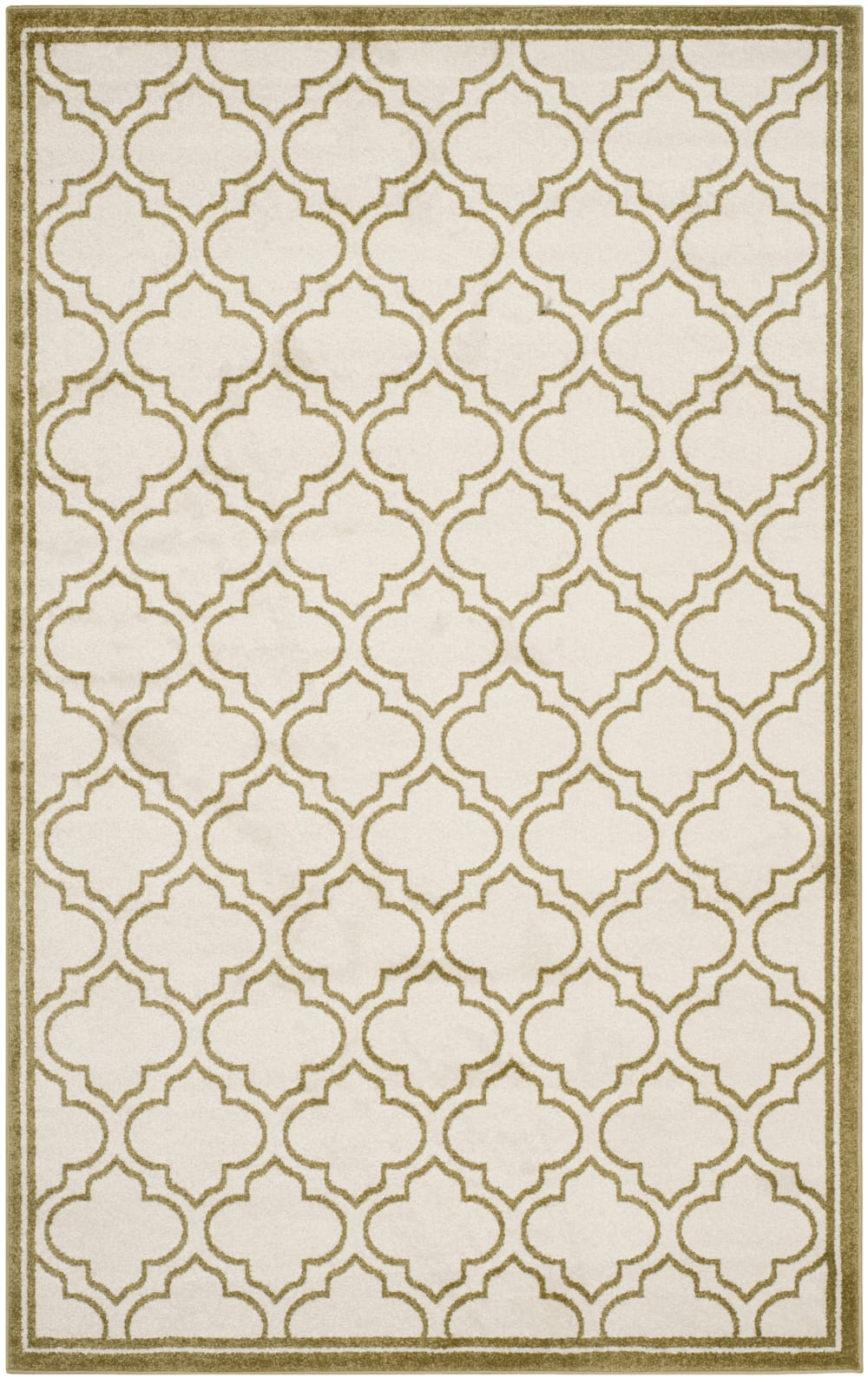 Tapis treillis en polypropylène blanc/vert, 122 x 183 cm