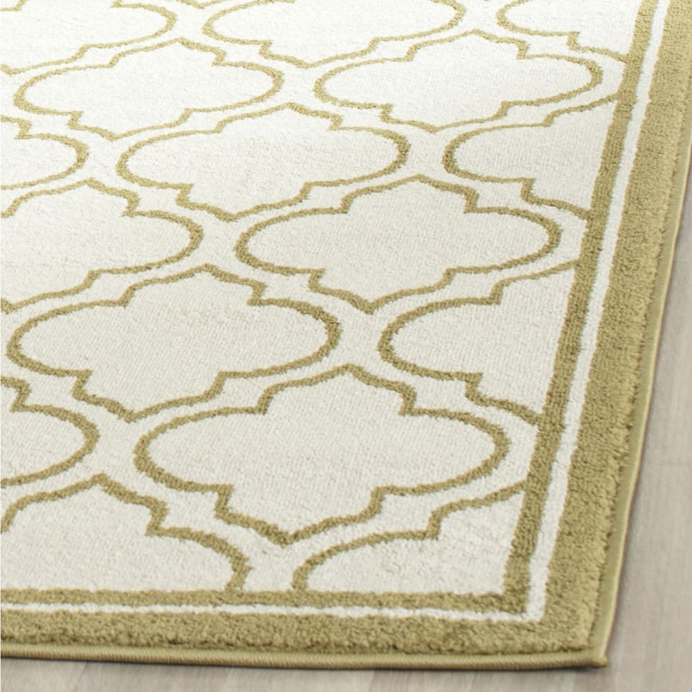 Tapis treillis en polypropylène blanc/vert, 122 x 183 cm — vue 4