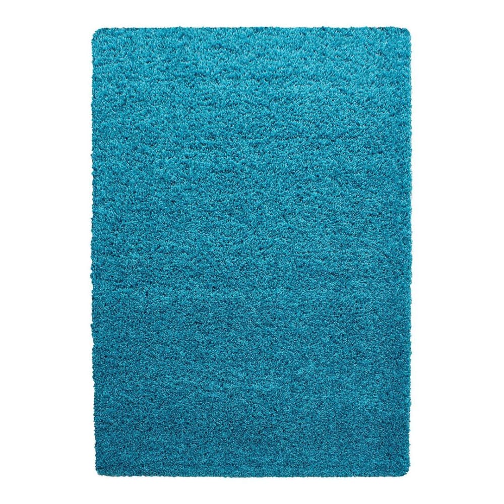Tapis uni design en polypropylène turquoise 120x170