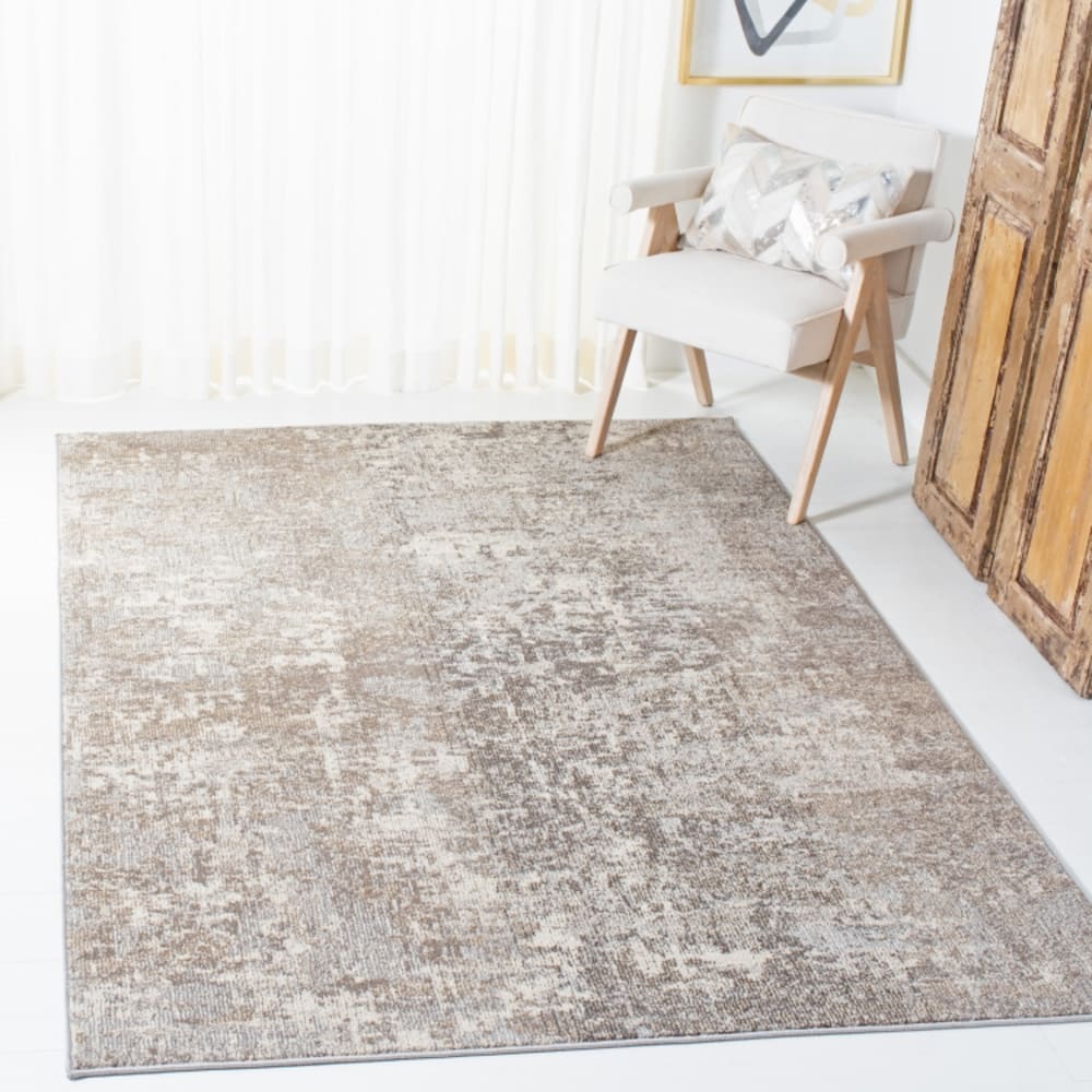 Tapis de transition en polypropylène gris/beige, 122 x 183 cm — vue 3