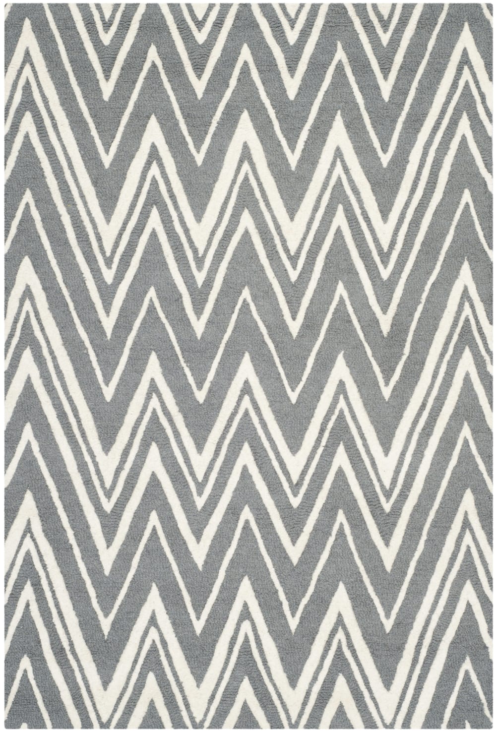 Tapis laine gris 122
